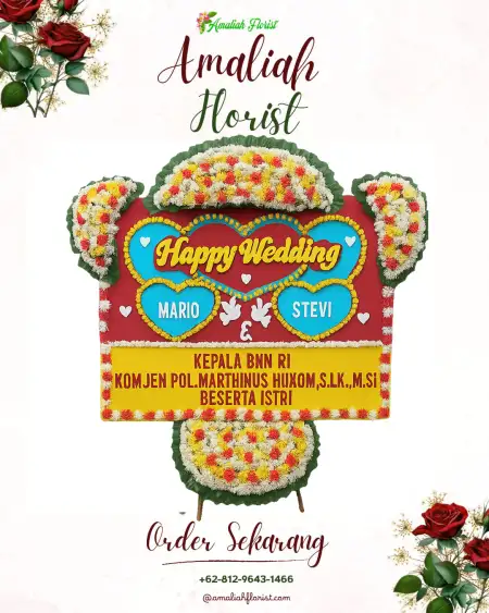 Papan Bunga Pernikahan Woyla Timur
